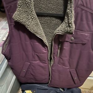 Carhartt Purple Quilted Vest with Sherpa Lining